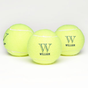 Benutzerdefinierter Monogramm-Name Fettgedruckter Tennisbälle