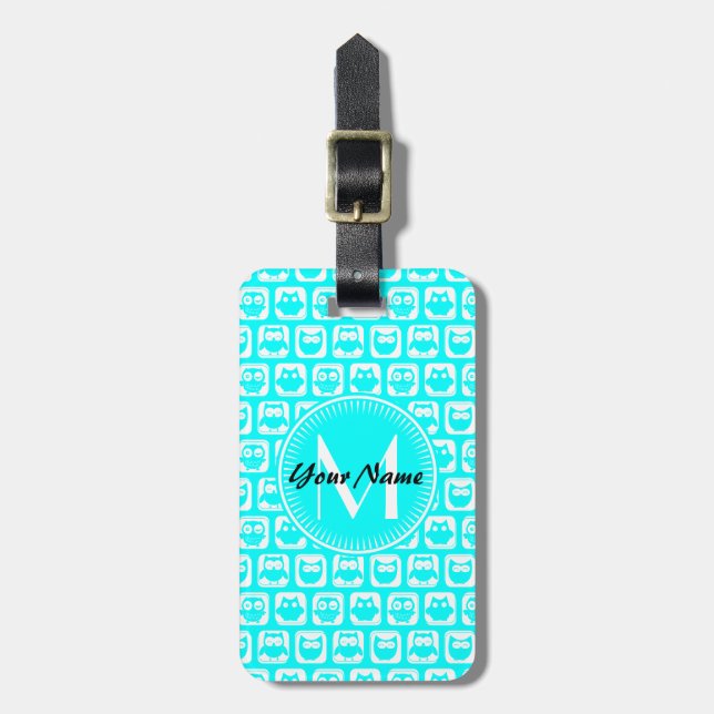 Benutzerdefinierter Monogramm-Personalisierter Nam Gepäckanhänger (Vorderseite vertikal)