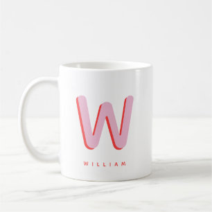 Benutzerdefinierter Monogramm- und Namenskaffee Kaffeetasse