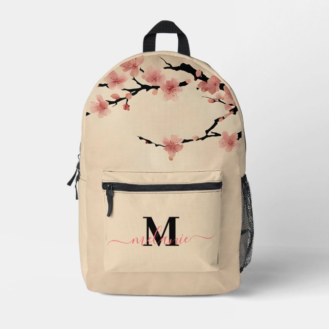 Benutzerdefinierter Monogrammname für japanische K Bedruckter Rucksack (Vorderseite)