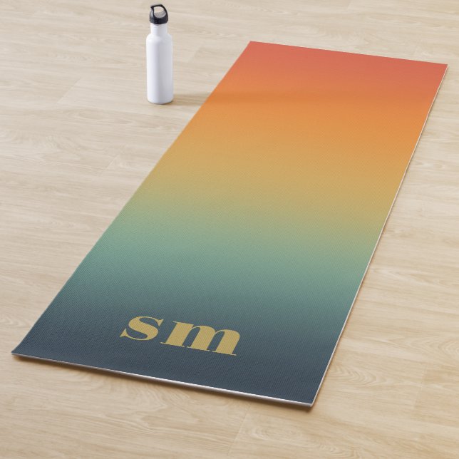 Benutzerdefinierter Monogrammverlauf Yogamatte (Beispiel)