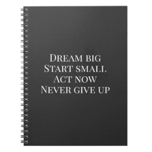 Benutzerdefinierter Motivationszitat-Leinwandflies Notizblock