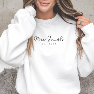 Benutzerdefinierter Mrs Sweatshirt Brautkleidung