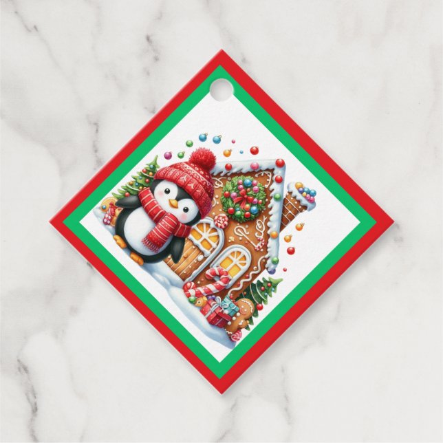 Benutzerdefinierter Nachrichtenurlaub Geschenkanhänger (Vorderseite)