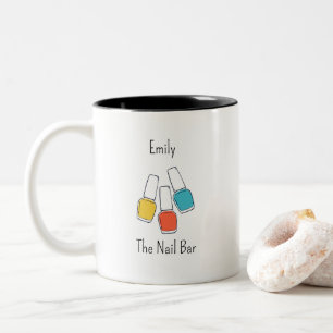 Benutzerdefinierter Nagelbar-Mug mit Firmenname un Zweifarbige Tasse