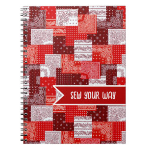 Benutzerdefinierter Näh-Patchwork-Bandana-Quilt-Mu Notizblock