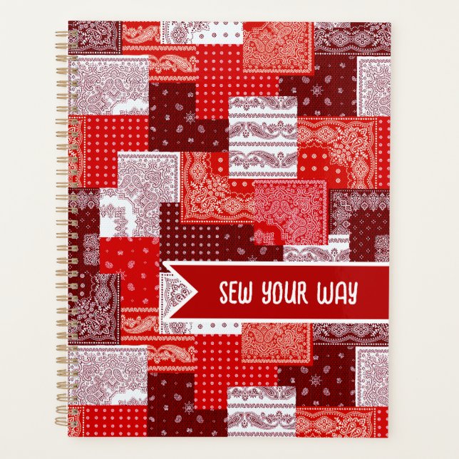 Benutzerdefinierter Näh-Patchwork-Bandana-Quilt-Mu Planer (Vorderseite)