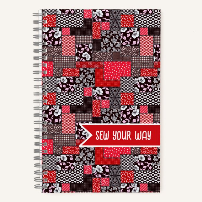 Benutzerdefinierter Näh-Patchwork-Entwurf nach Ihr Notizbuch (Vorderseite)