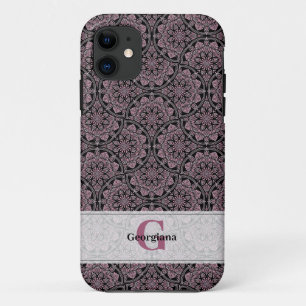 Benutzerdefinierter Name 1920er Dusky Rose Floral Case-Mate iPhone Hülle