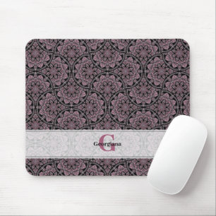 Benutzerdefinierter Name 1920er Dusky Rose Floral Mousepad