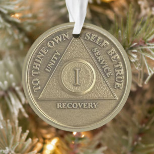 Benutzerdefinierter Name   1 Jahr Jubiläumsmedaill Ornament