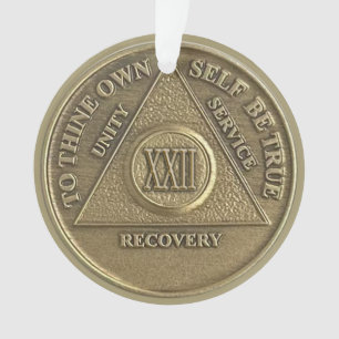Benutzerdefinierter Name   22-Jahres-Sobriety-Jubi Ornament