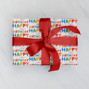 Benutzerdefinierter Name Alles Gute zum Geburtstag Geschenkpapier