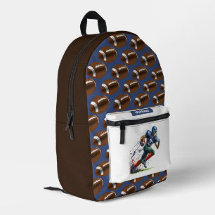 Benutzerdefinierter Name American Football Jungen Bedruckter Rucksack