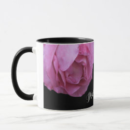 Benutzerdefinierter Name Amy hübsch rosa Rosen Lie Tasse