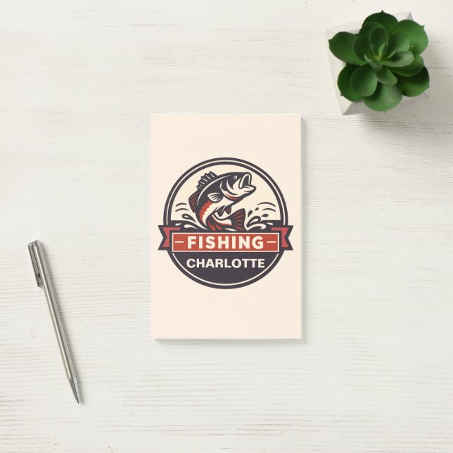 Benutzerdefinierter Name Angelspiel Post-it Klebezettel (Büro)