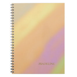 Benutzerdefinierter Name auf Baumwollzuckerfarben Notizblock