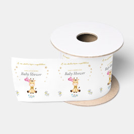 Benutzerdefinierter Name Baby-Giraffe-Balloons Bab Satinband