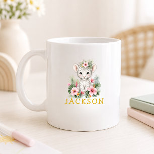 Benutzerdefinierter Name Baby Tiger Safari Dschung Kaffeetasse