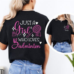 Benutzerdefinierter Name Badminton Mädchen Doppels Tri-Blend Shirt