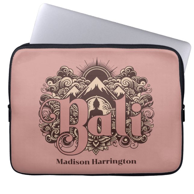 Benutzerdefinierter Name Bali Laptopschutzhülle (Vorderseite)
