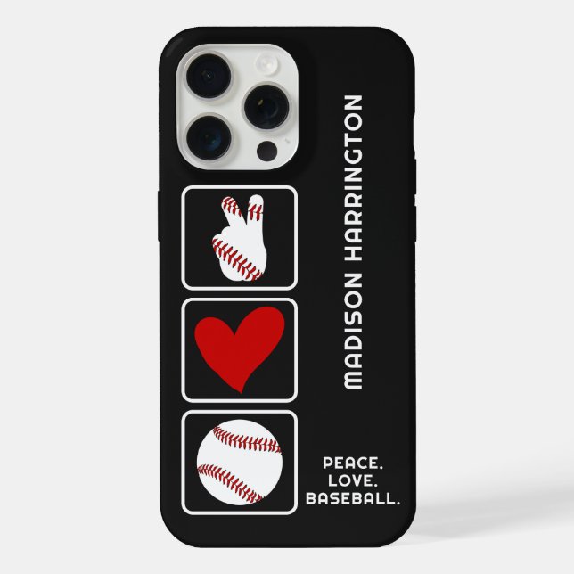 Benutzerdefinierter Name Baseball iPhone Hülle (Rückseite)