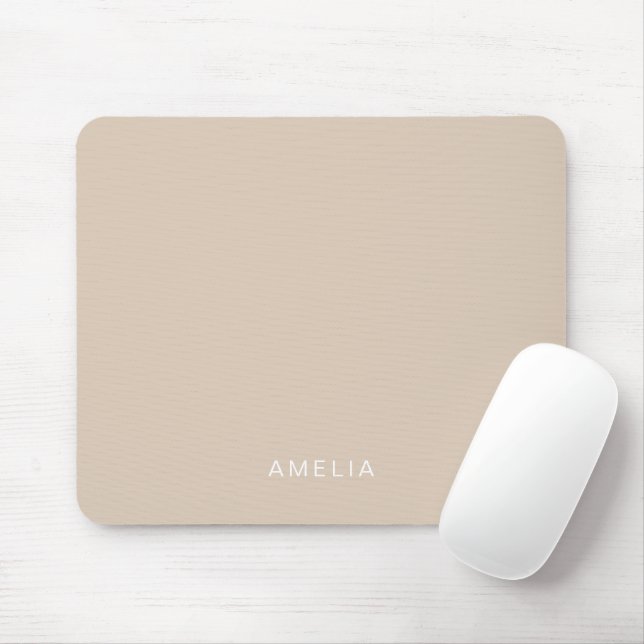 Benutzerdefinierter Name Beige Farbe Mousepad (Mit Mouse)