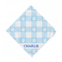 Benutzerdefinierter Name Blaues Gingham und Weiße