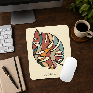 Benutzerdefinierter Name Botanisches Blatt Serene Mousepad