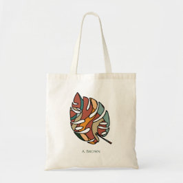 Benutzerdefinierter Name Botanisches Blatt Serene  Tragetasche