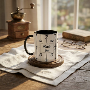 Benutzerdefinierter Name Bow Stripe Becher Geschen Tasse
