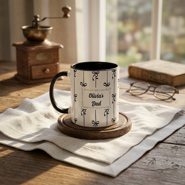 Benutzerdefinierter Name Bow Stripe Becher Geschen Tasse (Von Creator hochgeladen)