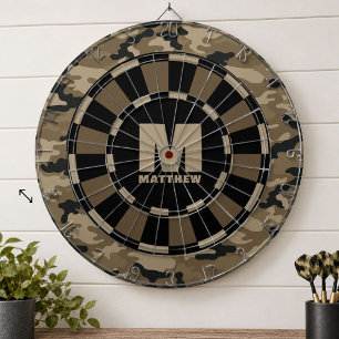 Benutzerdefinierter Name Braun Schwarz Camo Dartbo Dartscheibe