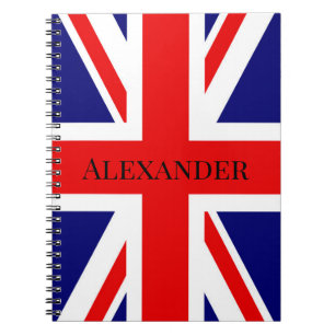 Benutzerdefinierter Name Britische Flagge Notizblock