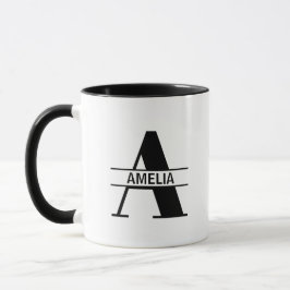 Benutzerdefinierter Name Buchstabe 'A' Tasse