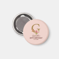 Benutzerdefinierter Name Buchstabe G Gold Blush Ro