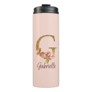 Benutzerdefinierter Name Buchstabe G Goldfolie Bla Thermosbecher