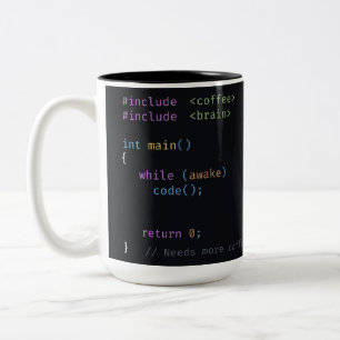 Benutzerdefinierter Name C++ Code Entwickler Kaffe Zweifarbige Tasse
