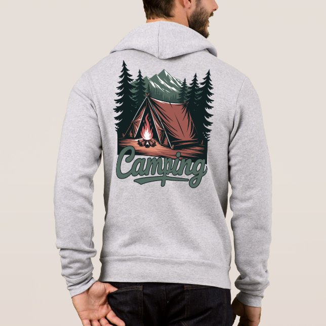 Benutzerdefinierter Name Camping Hoodie (Rückseite)