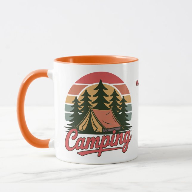 Benutzerdefinierter Name Camping Tasse (Links)