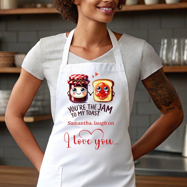 Benutzerdefinierter Name Cartoon-Essen Romantische Schürze (Custom Name Cartoon Food Romantic Gift Apron)