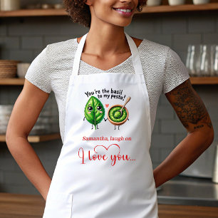 Benutzerdefinierter Name Cartoon Essen Süße Liebe  Schürze