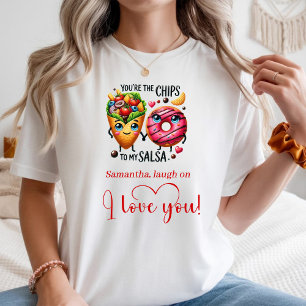 Benutzerdefinierter Name Cartoon Essen Süße Liebe T-Shirt