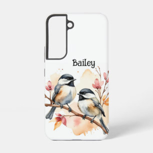 Benutzerdefinierter Name Chickadee Wildlife Natur  Samsung Galaxy Hülle