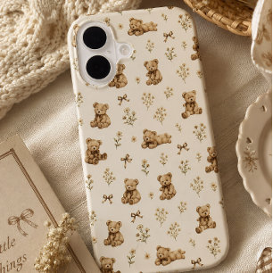 Benutzerdefinierter Name Cottagecore Coquette Tedd iPhone 16 Hülle