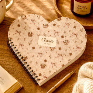 Benutzerdefinierter Name Cozy Cocoa Heiße Schokola Notizbuch