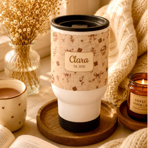 Benutzerdefinierter Name Cozy Cocoa Heiße Schokola Reisebecher