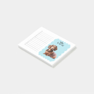 Benutzerdefinierter Name Dachshund Wasserfarbe Auf Post-it Klebezettel