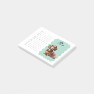 Benutzerdefinierter Name Dachshund Wasserfarbe Auf Post-it Klebezettel