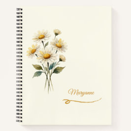 Benutzerdefinierter Name Daisy Notizbuch